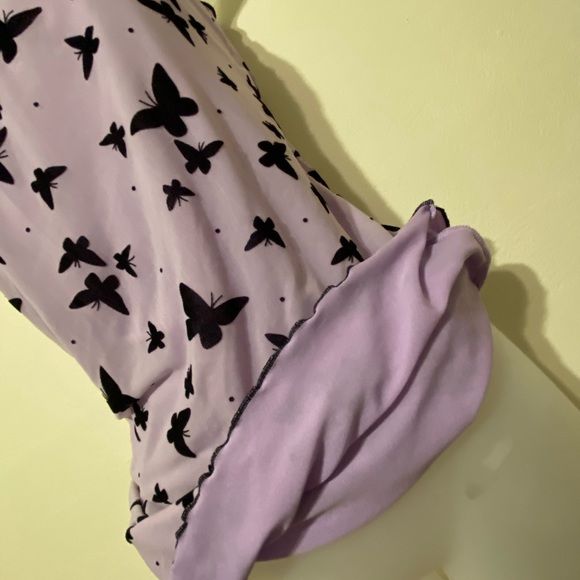 Purple Butterfly Bodycon Dress - Size L - Picture 6 of 7